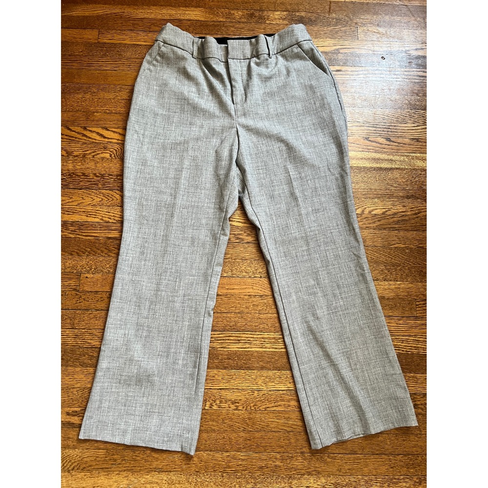 Nine West Barely Bootcut Grayβ Dress Pants Womens 12PS Petite Stretch Trousers